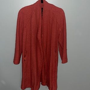 Tahari Burnt Orange Wool Cardigan